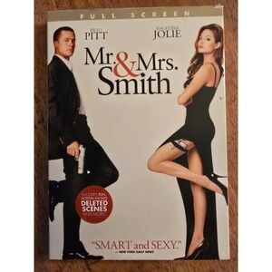 Mr. and Mrs.‎ Smith (DVD, 2005, Full Screen), Pitt, Jolie, Good Condition